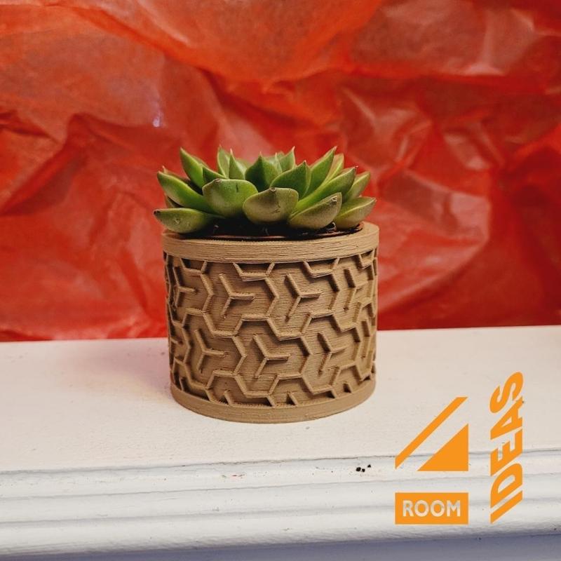 Succulent Planter Japanese Style - Hexagons/ Bishamon Kikkō V1