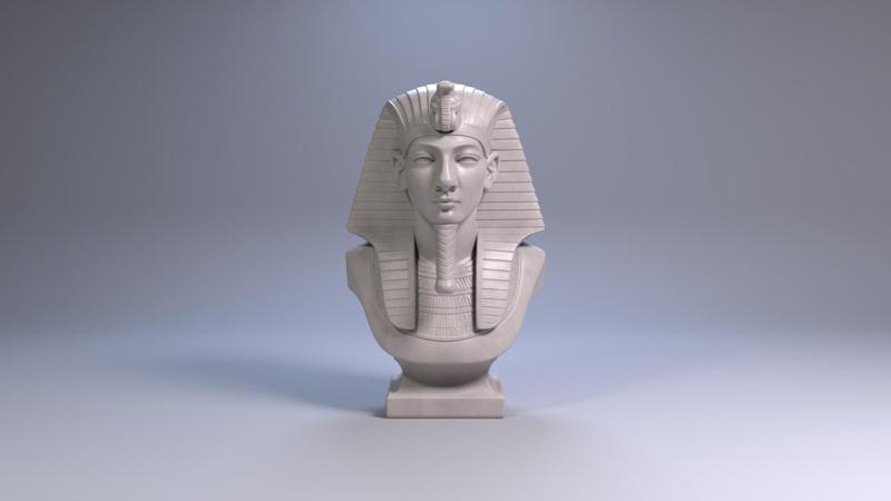 Tutankhamun – Bust Sculpture 3D Print Model STL File, Printable Bust