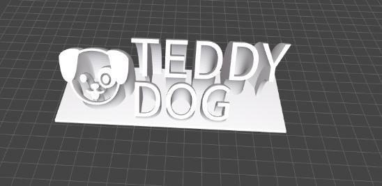 Teddy Dog Nameplate