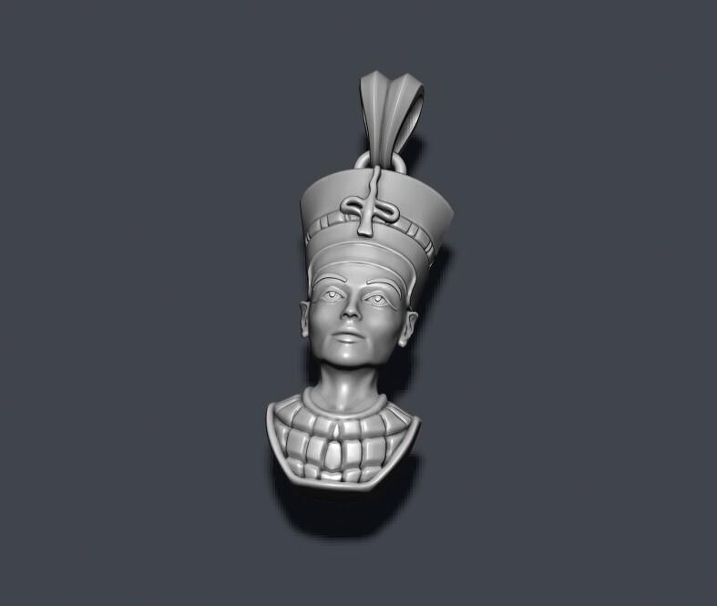 Nefertiti pendant 3D print model