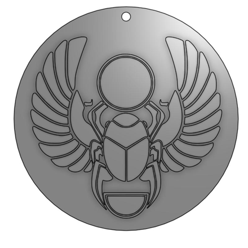 Egyptian scarab medallion