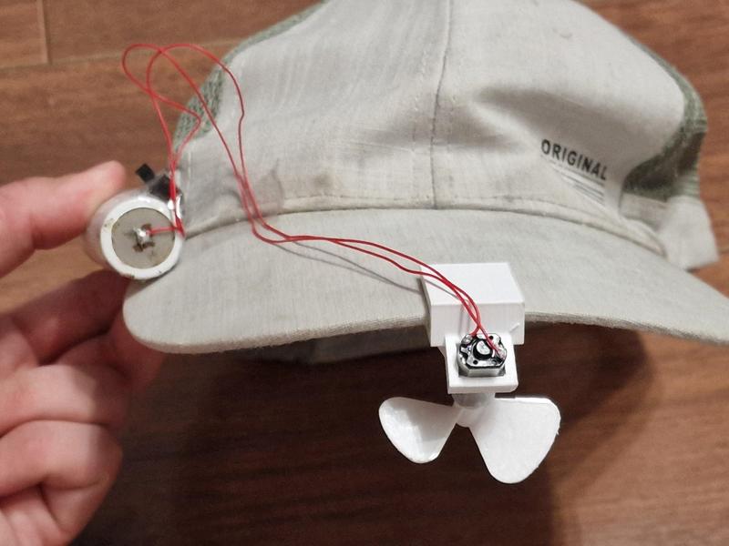 Propeller 40 mm / fan / fan holder for cap hat