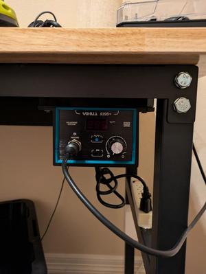 YIHUA 939D+ Digital Soldering Station under bench mount