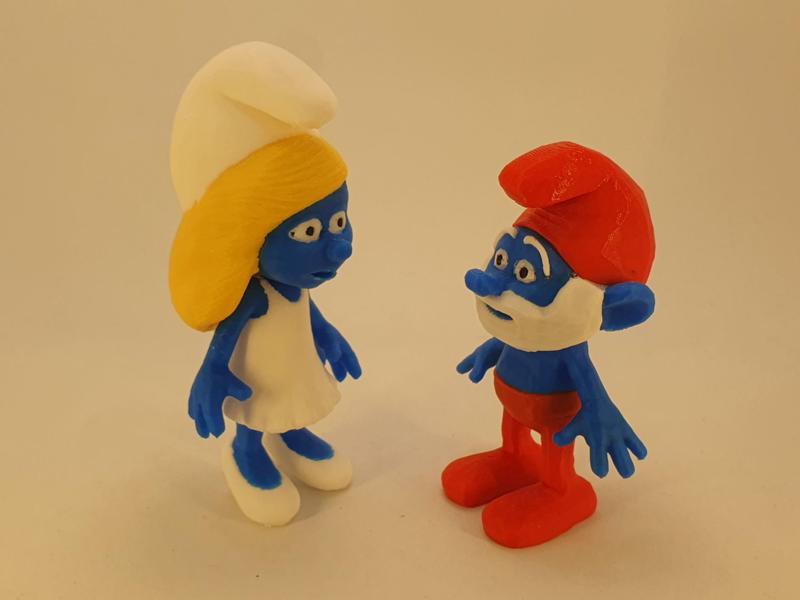 Papa Smurf + Smurfette - mmu