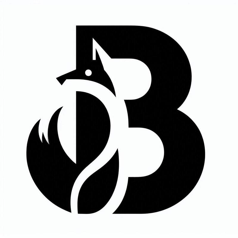 Fox alphabet: Letter B (version 4)