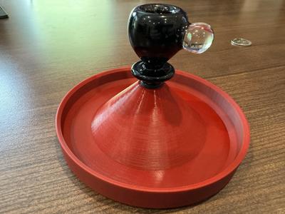 Circular Herb Glass Bowl Packing Stand - 14 mm