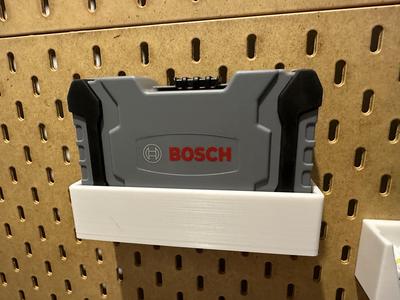 Ikea Skadis holder for for Bosch hex bit Box