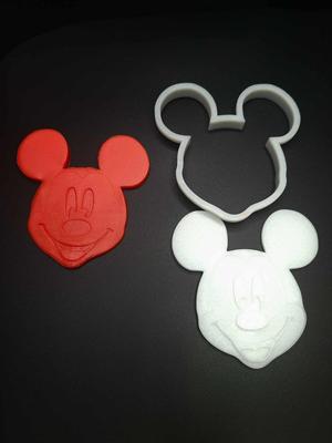 Mickey mouse cookie cutter/press 2 piece.