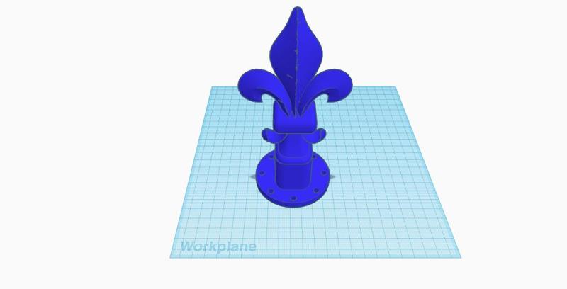 Scout flag pole topper.