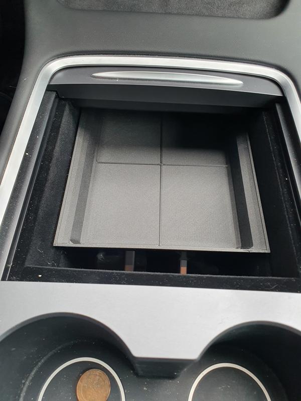 Tesla Y middle console tray