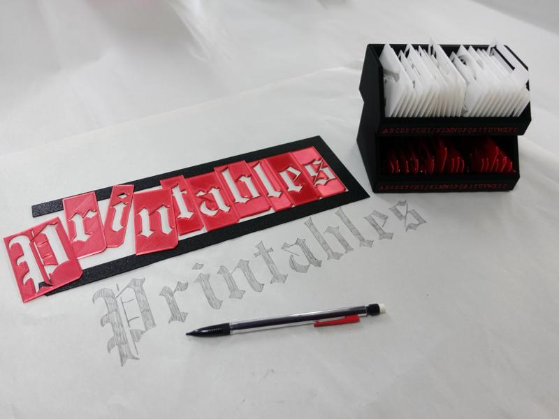 Movable Type Stencil - Engravers Old English