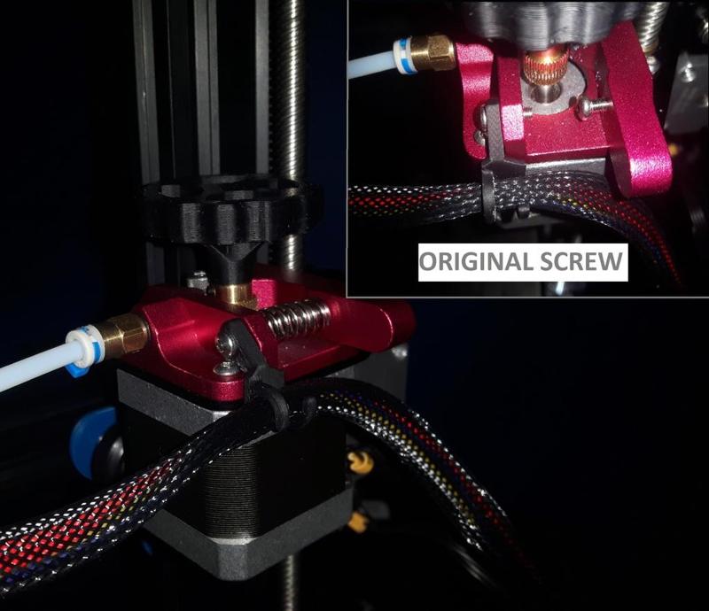 Ender 3 aluminium extruder wire support