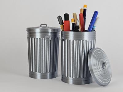 Trash Can Lid Pen Holder