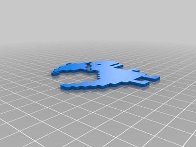 T-Rex Pixel Santa Ornament