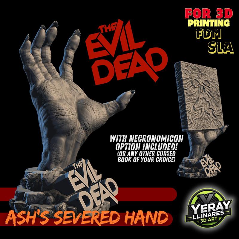 Replica of Ash's Severed Hand - Evil Dead - 3D Model for SLA and FDM Printing