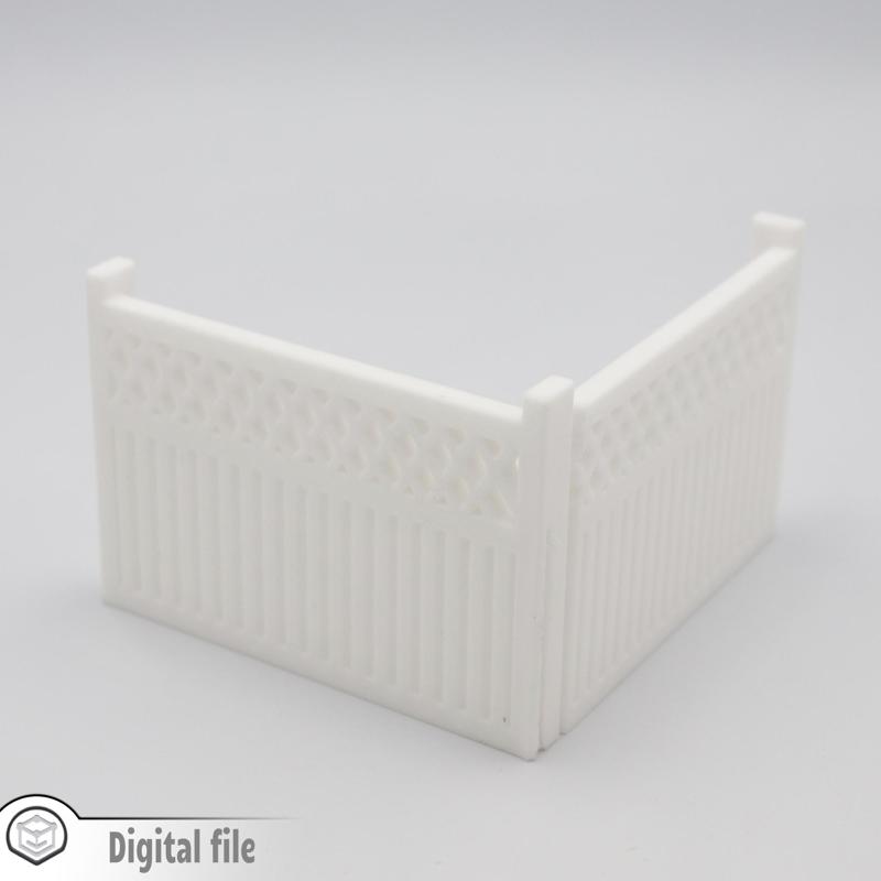 1:12 miniature High fence 2 modular print