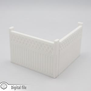 1:12 miniature High fence 2 modular print