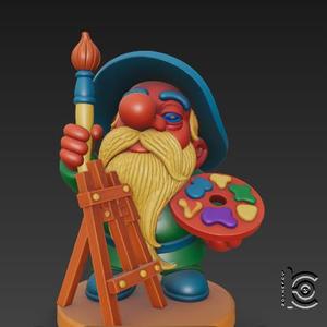 Brushbeard the Painter - 3D Model for Printing