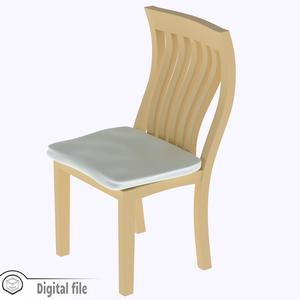 1:12 miniature Modern chair with pillow #2