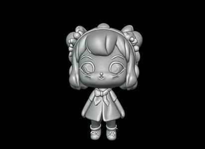 Cute Girl K123 Gift Bust Figure Unique & Detailed 3D Print Model