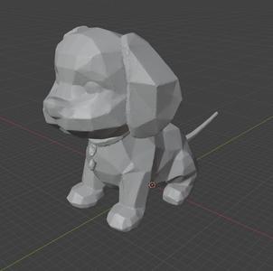 Cute low poly dog