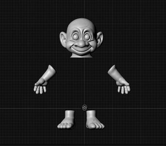 Classic Troll Doll 3D Model – Head, Arms & Legs STL Set
