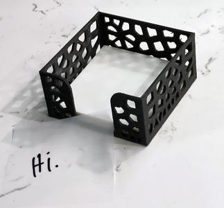 Sticky Note Holder,  Voronoi Edit