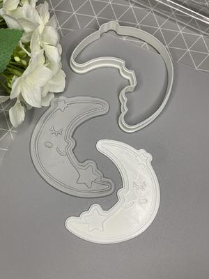 Cute Moon Cookie Cutter and Embosser
