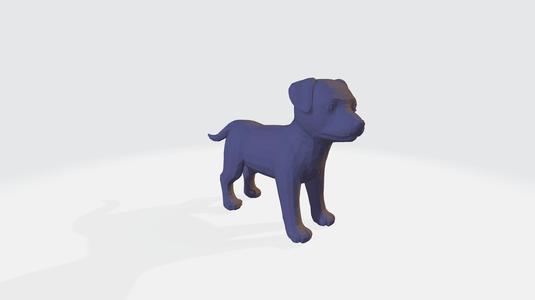 Puppy dog 3 Low Poly - 3d Printable
