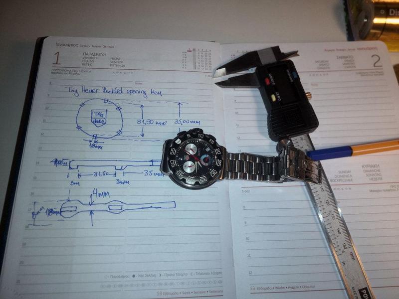Tag Heuer Watch back lid key