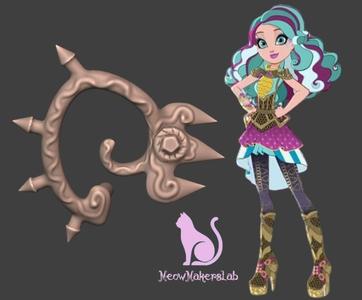 Madeline Hatter, Dragon games, Earrings, Ever After High.
