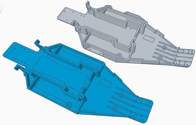 Losi Junior 2 chassis sized for Mini Jrx2 WIP
