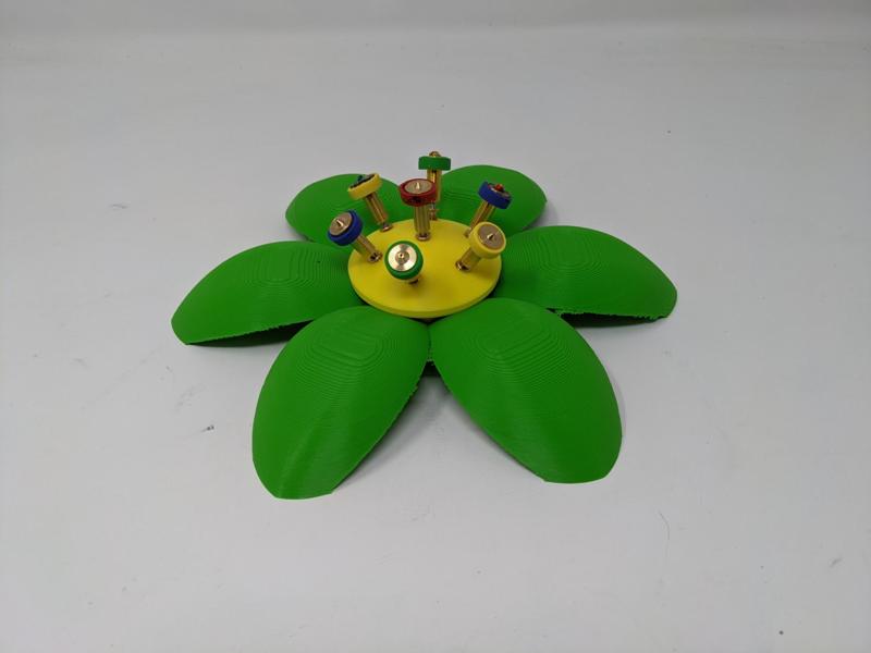 Nozzle holder for E3D Revo nozzles in the shape of a sunflower