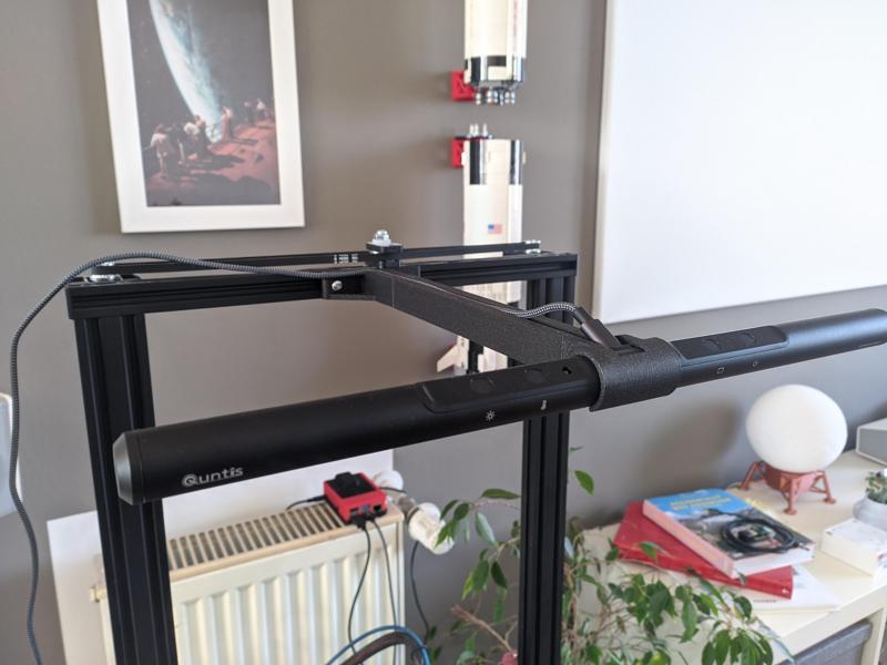 3D printer LED lamp mount for Quntis computer monitor lamp