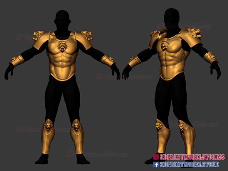 Larp Armor - Classical Tiger Roman Muscle Armor Set Cosplay 3D print model