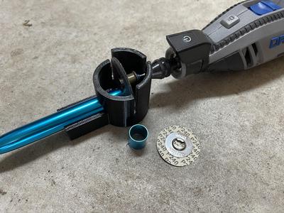 Jig for tube cutting and sanding with Dremel