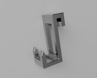 Double hanging hook for over shower glass edge
