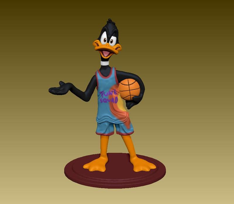 daffy duck from space jam looney tunes and basketball nba