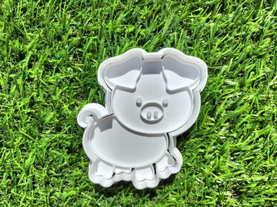 pig cookie cutter and stamp