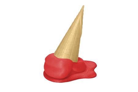 Ice cream on the floor