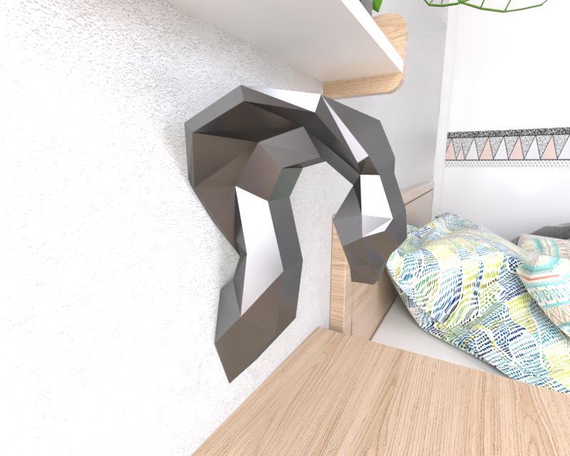 King Cobra Wall Lowpoly
