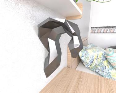 King Cobra Wall Lowpoly