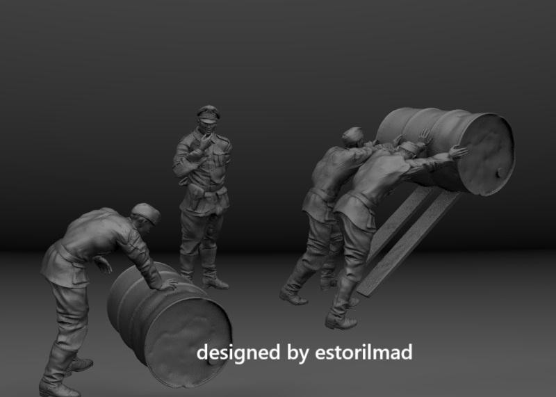 WW2 GERMAN SOLDIERS LOGISTICS PACK LOADING DRUMS