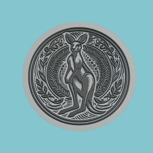 Kangaroo Medallion Kangaroo 3d Print Model