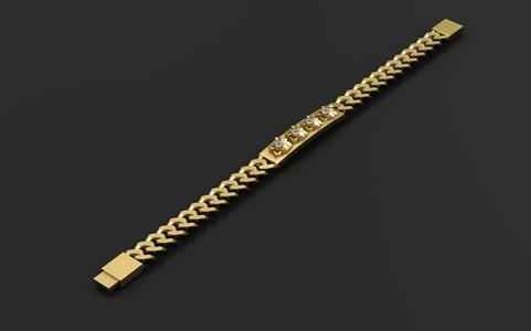 BRACELET DESIGN GOLDEN PENDANT 3D PRINTABLE MODEL