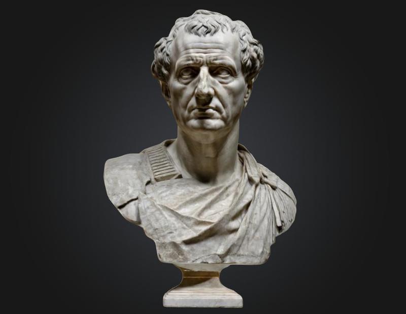antique statue man Gaius Julius Caesar