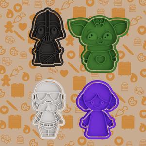 star wars COOKIE CUTTER set of 4