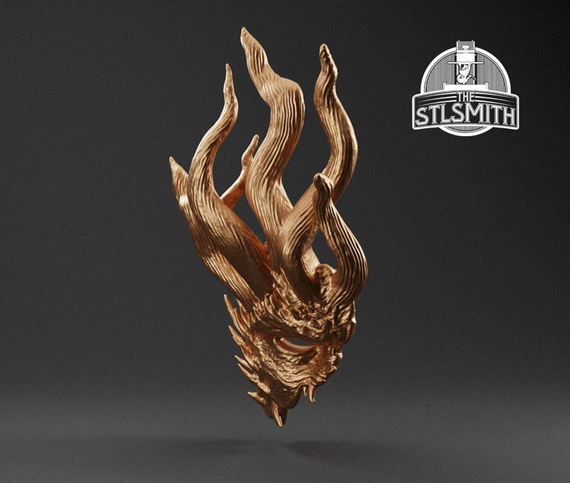 Non-Pure Broken Mask Black Myth Wukong Life Size Prop STL