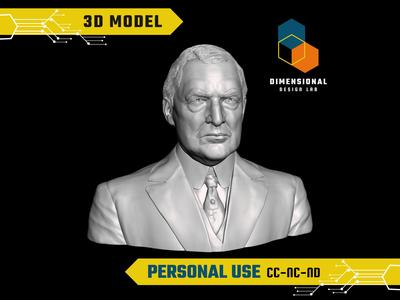 3D Model of Warren G. Harding - High-Quality STL File for 3D Printing (PERSONAL USE)