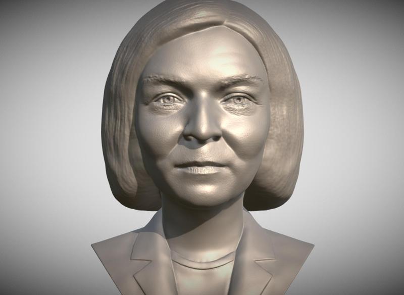 Liz Truss bust for 3D printing